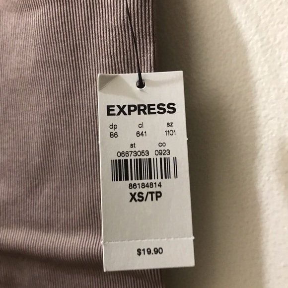 NWT Express Seamless Racerback Cami, Ribbed Bodycon, Elevated Basic Summer XS - Picture 8 of 10